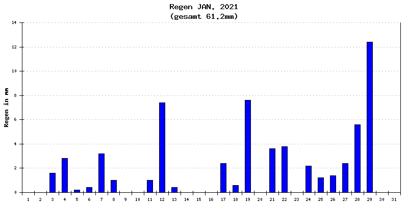 Regen Januar 2021